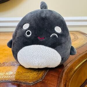 Kai the Black Orca Whale Squishmallows Stuffed 5" Plush Kellytoy NEW